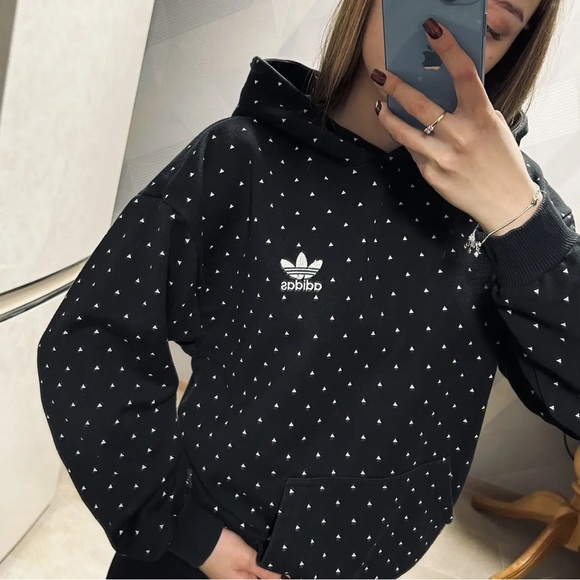 adidas Tops - Adidas X Pharrell Williams Hu Hiking Black and White Hoodie